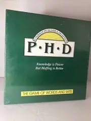 Vintage P.H.D Game A Pursuit of Humor & Deception Words Wits 14toAdult 8 Players