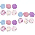 18 pcs Shower Caps Thicken Bath Caps Reusable Shower Caps Bath Hair Hat For