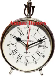 10" Nautical Style London Bond Street Chrome/Silver Table Desk Clock Home Decor