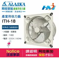 在飛比找樂天市場購物網優惠-《阿拉斯加》產業用倍力扇 ITH-18 / 18吋 產業用 