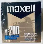 Maxell MF 2HD High Density Floppy Disks IBM & Compatibles Formatted 10 Pack, New