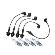 Bosch 4 Spark Plugs+Lead Kit for Toyota Townace KR42R KR43 1.8L I4 60KW 98-05