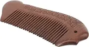 OFFIGAM Wooden Fine Tooth Comb Decorative Fish Shaped Design for Massage Compact and Sturdy for Men and Women Sandalwood Comb