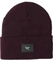 Paper Planes Patch Skully Beanie - Port Marl Color, Stylish & Cozy Winter Hat