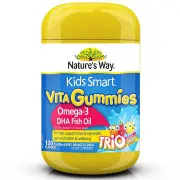 Nature's Way Kids Smart Vita Gummies Omega 3 DHA Fish Oil Trio X 120