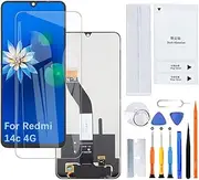 H&LYCYJ Display Screen for Xiaomi Redmi 14c 4G 2411DRN47C 2409BRN2CA 2409BRN2CG 2409BRN2CY LCD Screen Replacement Assembly with Kit