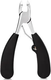 BEZOX Toenail Clippers for Thick or Ingrown Toenails - Soft Grip Long Handle Fingernail Clipper - Heavy Duty Nail Clipper - with Metal Box