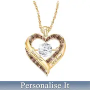 Endless Love Personalised Diamond Engraved Pendant Necklace