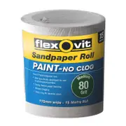 Flexovit 115mm x 15m 80 Grit Painted Surface Sandpaper Roll