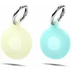 2pack Apple Air Tag Soft Silicone Cover Key Ring Keychain AirTag Protective Case