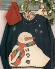Snowdrifter Snowman Applique & Ornament Sewing Pattern Folk Art Primitive Winter