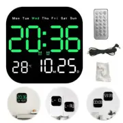Digital Wall Clock with Large Display,Temp & Date | Wall-Mounted for Home/Office