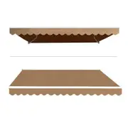 Instahut Retractable Folding Arm Awning Motorised Sunshade 4Mx2.5M Beige
