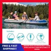 Genuine Intex Excursion Boat Canoe River Lake Boat Oars Inflatable 4-5 Person