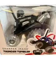NEW- SHARPER IMAGE® THUNDER TUMBLER REMOTE CONTROL 360° SPINNING CAR BLACK