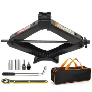CFYUSEU Scissor Lift Jack Max 3 Ton Capacity with Jack Socket Drill Adapter, ...