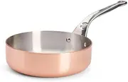 [DE BUYER] Curved Copper Sauté Pan Cast Stainless Steel Diameter 24 cm