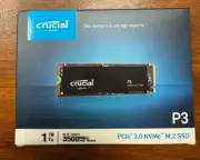 New Crucial P3 1TB M.2 PCIe NVMe Internal Solid State Drive CT1000P3SSD8