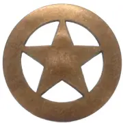 Smooth Star Concho Antique Brass 2" 7532-21 by Stecksstore