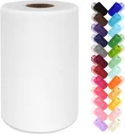 Tulle Fabric Rolls 6 Inch by 100 Yards (300 Ft) White Tulle Ribbon Netting Spoo