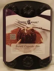 Nordic Ware Pro Cast Black Aluminum Bundt Non-Stick Cupcake Pan