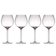 4PK Esme Crystal 450ml Gin Glass Drinking Round Stemware Cup Glasses Set Pink