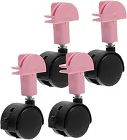 VILLFUL Outdoor Cat Enclosure Casters 4 Pcs Plastic Wheels for Cat Crate Sturdy Smooth Carrier Accessory