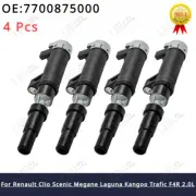 4Pcs Ignition Coil For Renault Clio Scenic Megane Laguna Kangoo Trafic F4R 2.0L.