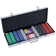 Party Central 500 Chips Poker Game Set With Deluxe Case Game Night Fun