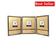 Exquisitely Crafted 8x10 Triple Hinged Picture Frame - Antique Pewter Look