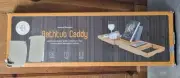 Bathtub Caddy Bamboo Bath Tub Rack Tray Book/Pad/Tablet Holder, Brown