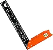 Fenteer Right Angle Ruler Framing Square with Scribe Mark Pin for DIY Hobbyist L Ruler Tri Square Tool, 17x31cm