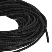 200ft 1/4 Inch Black Wire Loom Split Tubing Cord Protectors Flexible Conduit