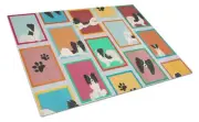 NEW Lots of Black and Whtie Papillon Glass Cutting Board Decorative Tempered