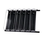 Adjustable 15in Black Can Organizer for Fridge - Auto Drink Pusher