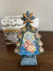RARE NEW DeBrekht Wood Carved Angel Christmas Tree Nativity LIMITED EDITION