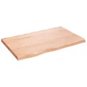 Wall Shelf Light Brown 80x50x(2-4) cm Treated Solid Wood Oak