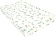 Hudson Baby Unisex Baby Changing Pad Cover, Desert Cactus, One Size