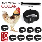 10PCS Anti-Hook Crow Collar for Roosters Cockerel No Crow Noise Neck Nylon Belt