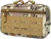 Tactical Molle Horizontal Admin Pouch Multi-Purpose Laser-Cut EDC Tool Pouch ...
