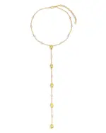 Ettika Mixed Cubic Zirconia Lariat Necklace in 18K Gold Plated, 15-18