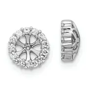 14K Gold Diamond Earring Jackets Options for 4.25 - 5.25 and 6.5mm Centers