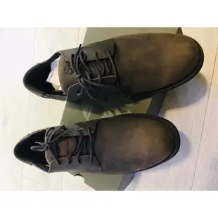 Timberland 男款深棕色全粒面皮革牛津鞋。US12。大尺碼