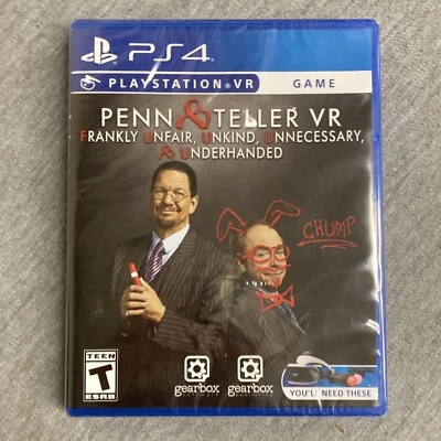 Penn And Teller VR Frankly Unfair Unkind (Sony PlayStation 4, 2019) PS4-PSVR