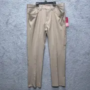 Ben Hogan Men’s 5 Pocket Performance Golf Pants 35x32 Heather Khaki New