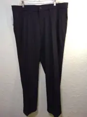 Haggar Mens Dress Pants Flat Front Black 38 x 29 NWT