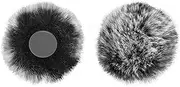 Geekria for Creators Furry Windscreen Compatible with Hollyland Lark M2 Wireless Mic, Mic DeadCat Wind Cover Muff, Fluff Cover Windshield, Wind Noise Reduction (Grey / 2 Pack)