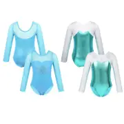 Kids Girls Ballet Dance Bodysuit Gymnastics Unitards Skating Fitness Bodysuits