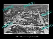 OLD POSTCARD SIZE PHOTO OF DUBBO NSW AERIAL VIEW OF THE TOWN c1940 1