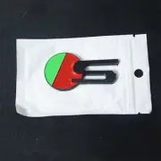 1x Green Black Matte S Metal Sticker Badge Decal Emblem Trunk Utility Pace Turbo (for: Peugeot)